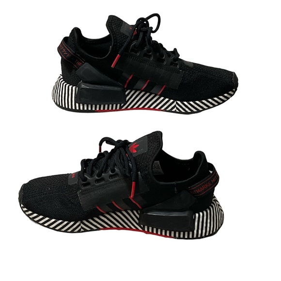 adidas Shoes Adidas Nmd Riv2 Boys Size 6 Womens 8 Black Red Running